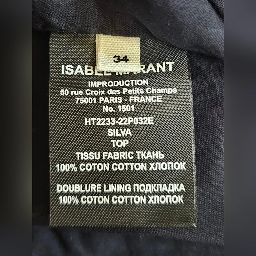 Isabel Marant Étoile Silva Floral Puff Sleeve Top NWT - Picture 10 of 10